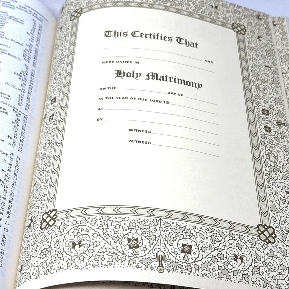 Vintage 70s Warner Christian Family Edition Black KJV Bible Red Letter Hardcover